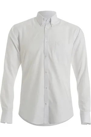 Kustom Heren oxford slank shirt met lange mouwen