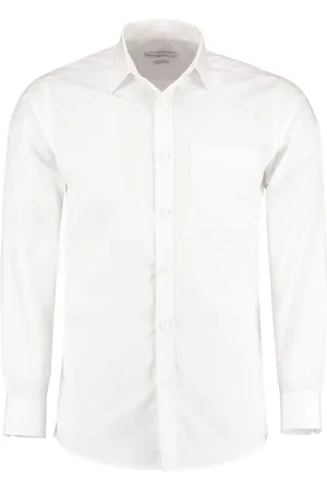 Kustom Heren poplin getailleerd formeel overhemd met lange mouwen