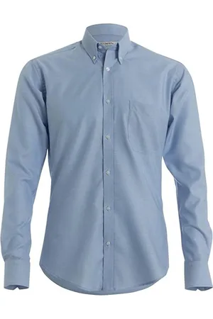 Kustom Heren oxford slank shirt met lange mouwen