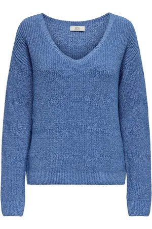 JACQUELINE DE YONG Tala l/s v-neck pullover knt 15338974 sky diver