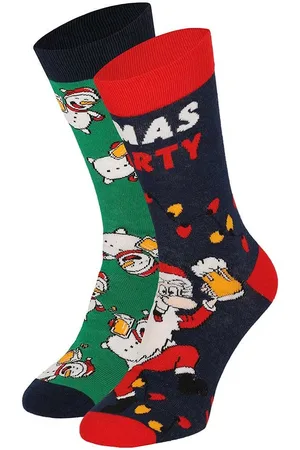 Apollo Foute kerstsokken heren 2-pack xmas party