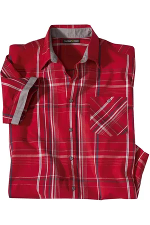 Atlas For Men Geruit herenhemd met korte mouwen