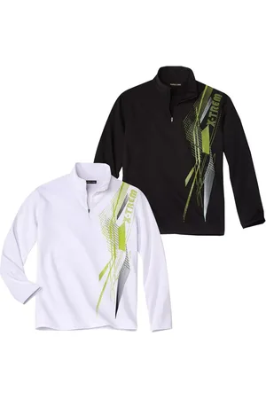 Atlas For Men Heren-trui met rits (set van 2)