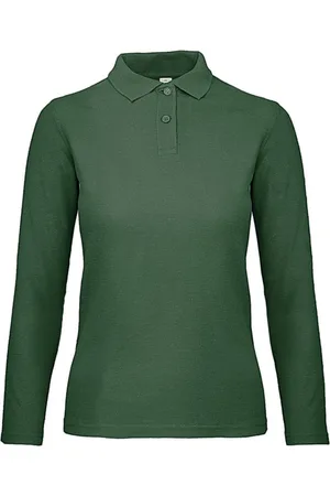 B and C Dames id.001 poloshirt met lange mouwen