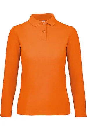 B and C Dames id.001 poloshirt met lange mouwen