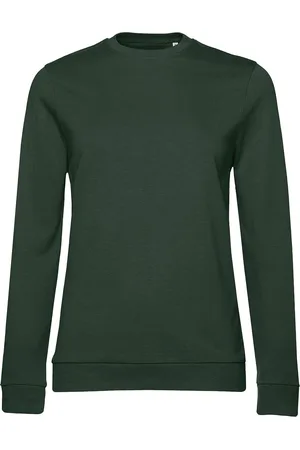 B and C Dames frans terry sweatshirt met inzetstuk