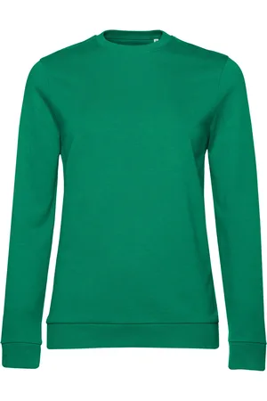 B and C Dames frans terry sweatshirt met inzetstuk