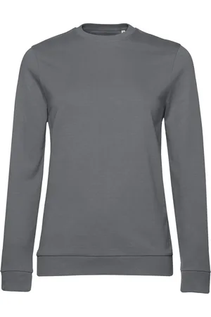 B and C Dames frans terry sweatshirt met inzetstuk