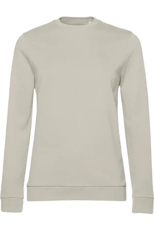 B and C Dames frans terry sweatshirt met inzetstuk
