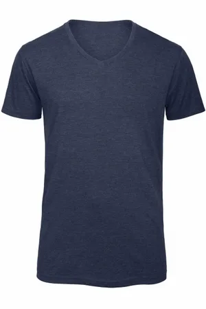 B and C Heren triblend v hals t-shirt
