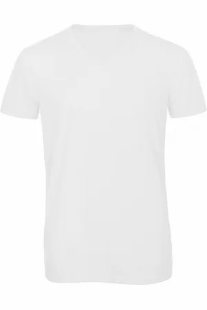 B and C Heren triblend v hals t-shirt
