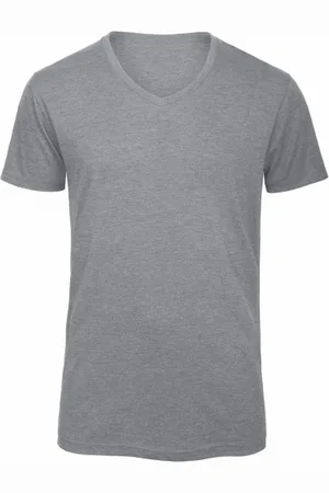B and C Heren triblend v hals t-shirt