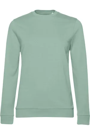 B and C Dames frans terry sweatshirt met inzetstuk