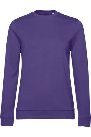 B and C Dames frans terry sweatshirt met inzetstuk