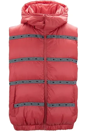 VERSACE Stijlvol logo bodywarmer met afneembare capuchon