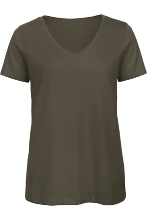 B and C Dames inspire organic diep v t-shirt
