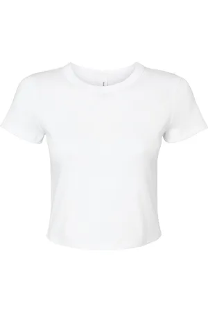 Bella + Canvas Dames micro-rib crop t-shirt