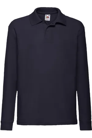Fruit Of The Loom Polo shirt met lange mouwen voor kinderen/kinderen