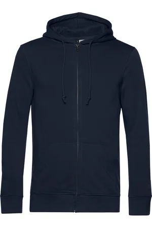 B and C Unisex inspire organic full zip hoodie voor volwassenen