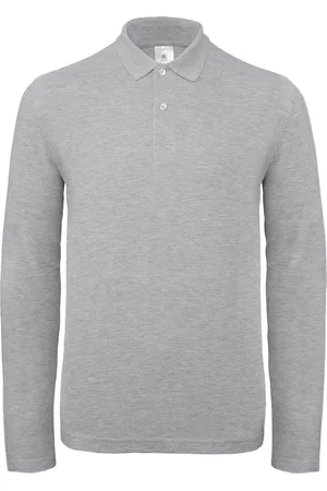 B and C Heren id.001 poloshirt met lange mouwen