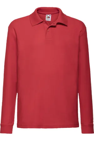 Fruit Of The Loom Polo shirt met lange mouwen voor kinderen/kinderen
