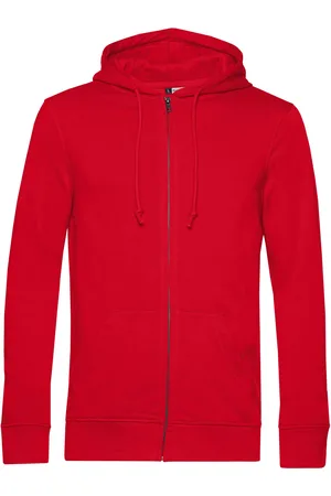 B and C Unisex inspire organic full zip hoodie voor volwassenen
