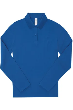 B and C Dames my polo 180 katoenen shirt met lange mouwen