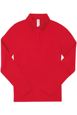 B and C Dames my polo 180 katoenen shirt met lange mouwen