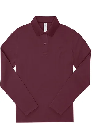 B and C Dames my polo 180 katoenen shirt met lange mouwen