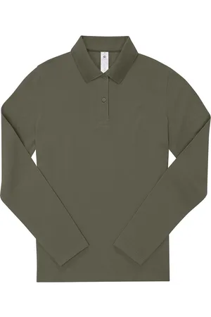 B and C Dames my polo 180 katoenen shirt met lange mouwen