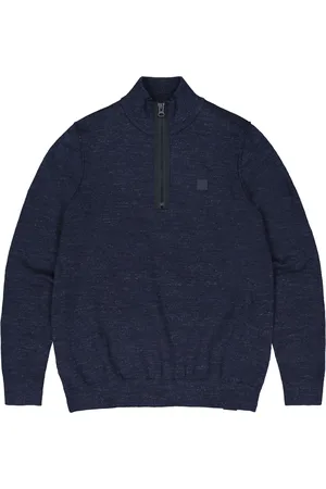 Butcher of Blue Lt clifden half zip truien m2426030