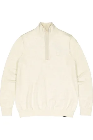 Butcher of Blue Lt clifden half zip truien m2426030