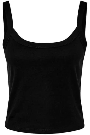 Bella + Canvas Dames micro-rib spaghetti strap tanktop