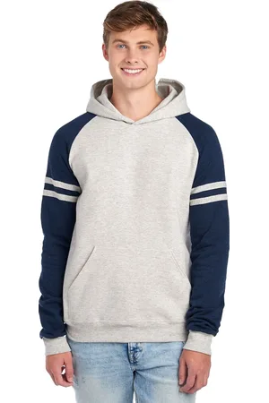 Jerzees Colours Heren colour block nublend hoodie