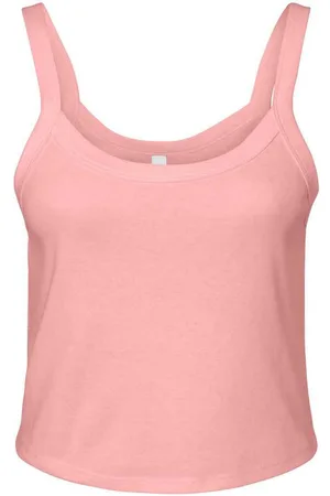 Bella + Canvas Dames micro-rib spaghetti strap tanktop