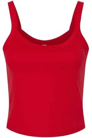 Bella + Canvas Dames micro-rib spaghetti strap tanktop