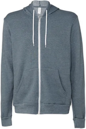Bella + Canvas Unisex volwassen polycotton full zip hoodie