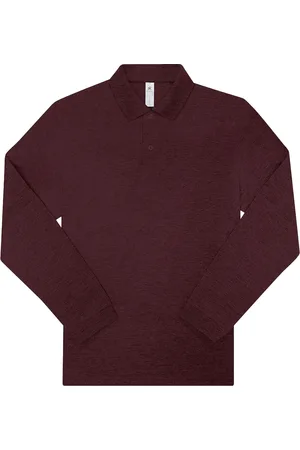 B and C Heren my heather poloshirt met lange mouwen