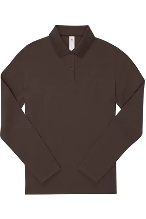 B and C Dames my polo 180 katoenen shirt met lange mouwen