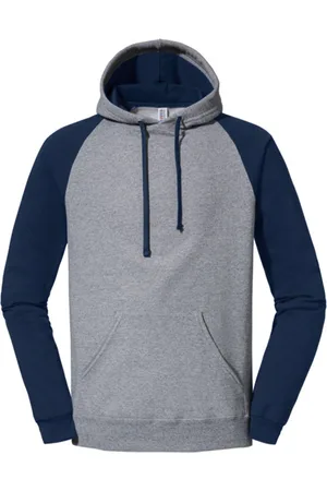 Jerzees Colours Heren colour block nublend raglan hoodie