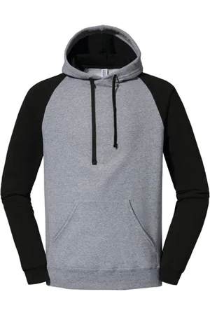 Jerzees Colours Heren colour block nublend raglan hoodie