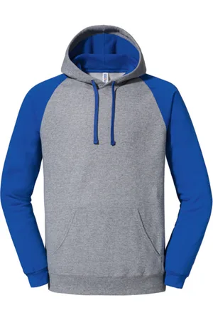 Jerzees Colours Heren colour block nublend raglan hoodie
