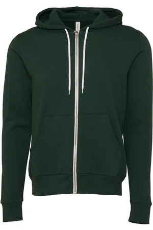 Bella + Canvas Unisex volwassen polycotton full zip hoodie