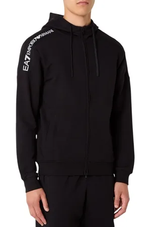 EA7 Logo series zipped hoodie