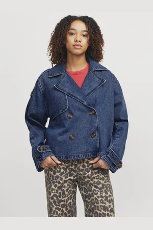 JACK & JONES Jxcarlie short ls denim trenchcoa d
