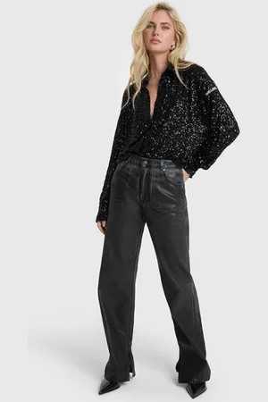 Alix the label Coated denim pants