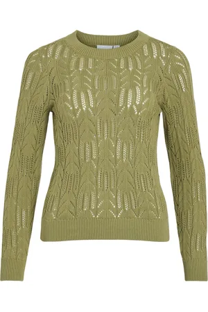 VILA Vicotti o-neck ls knit top olijf