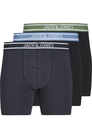 JACK & JONES Heren boxer briefs jacteddy 3-pack donkerblauw/zwart