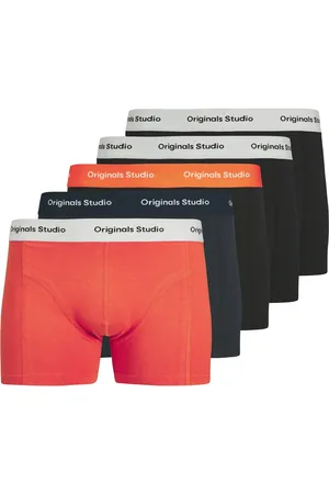 JACK & JONES Heren boxershorts trunks jacvesterbro 5-pack rood/blauw/zwart