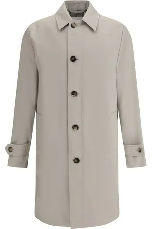 Burberry Breasted coat met iconische check voering
